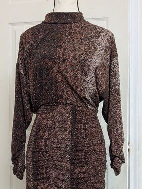brown and cream lace dress Dotted Open Back Long Sleeve Mini Fully lined for comfort ASOS DESIGN mini shirt published_date:2023-09-18T18:49:57Z Color:C-Gold